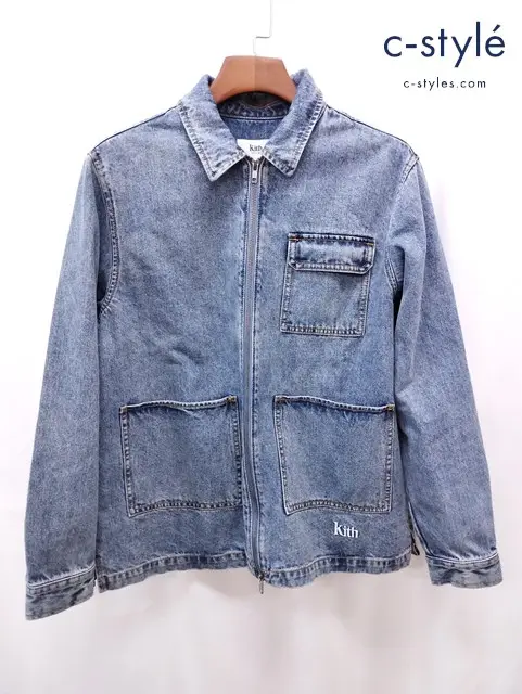 KITH キス デニムジャケット M インディゴ ジップアップ KHM030305 コットン100%