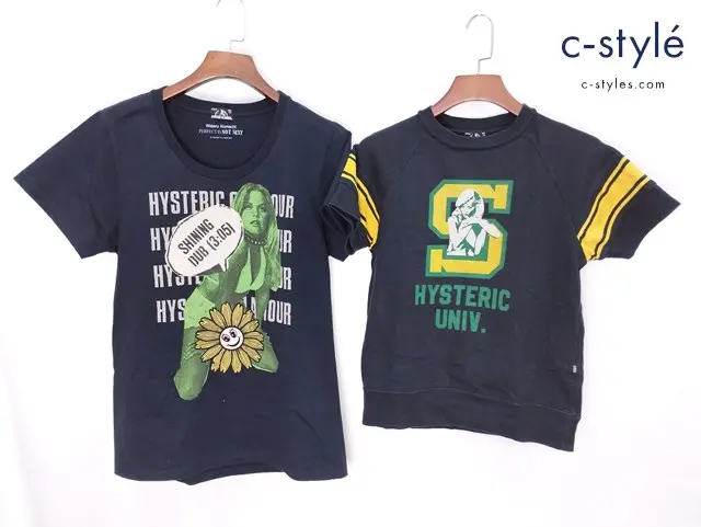 HYSTERIC GLAMOUR ヒステリックグラマー Tシャツ FREE ブラック 半袖 ガール