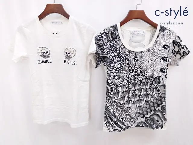 HYSTERIC GLAMOUR ヒステリックグラマー Tシャツ S ホワイト ドクロ 半袖