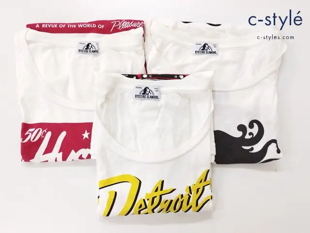 HYSTERIC GLAMOUR ヒステリックグラマー Tシャツ FREE ホワイト ガール プリント 半袖 計3点