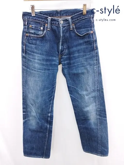 FULL COUNT フルカウント デニムパンツ 29 インディゴ ダメージ加工 ボタンフライ 1108