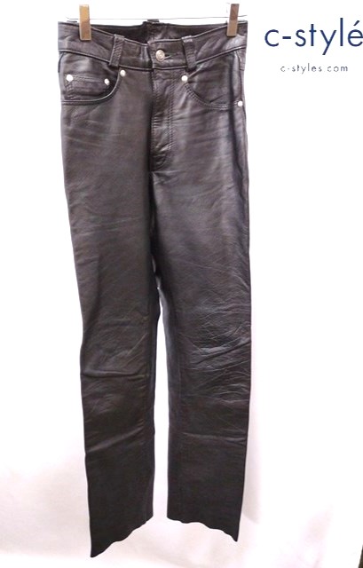 Schott ショット レザーパンツ 26 ブラック