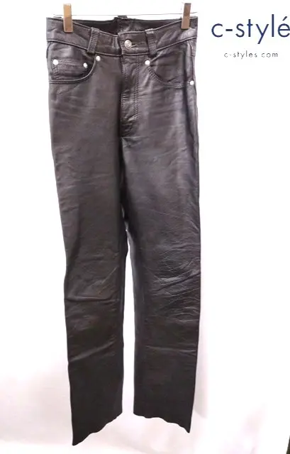 Schott ショット レザーパンツ 26 ブラック