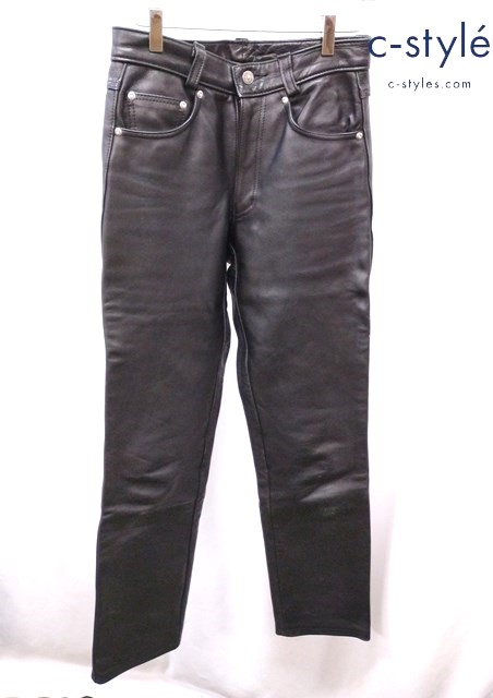 Schott ショット レザーパンツ 29 ブラック