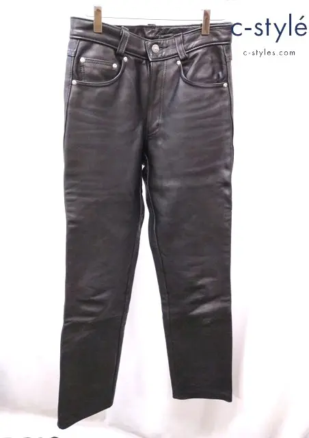 Schott ショット レザーパンツ 29 ブラック