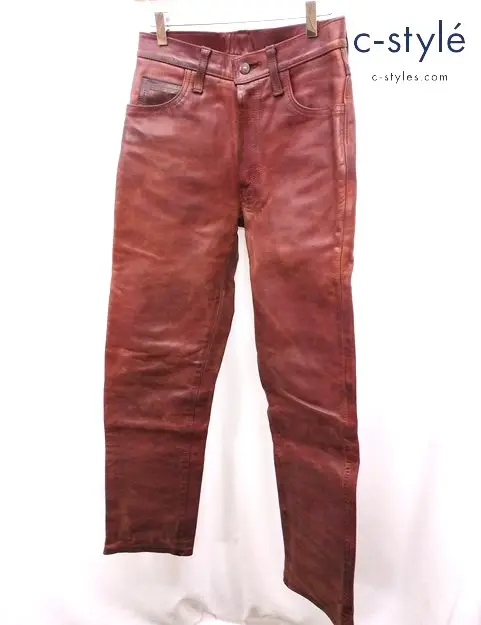 AERO LEATHER エアロレザー レザーパンツ 30 赤茶系