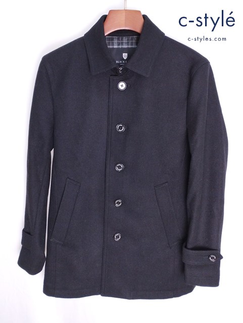 BLACK LABEL CRESTBRIDGE ブラックレーベルクレストブリッジ ステンカラーウールコート S ブラック