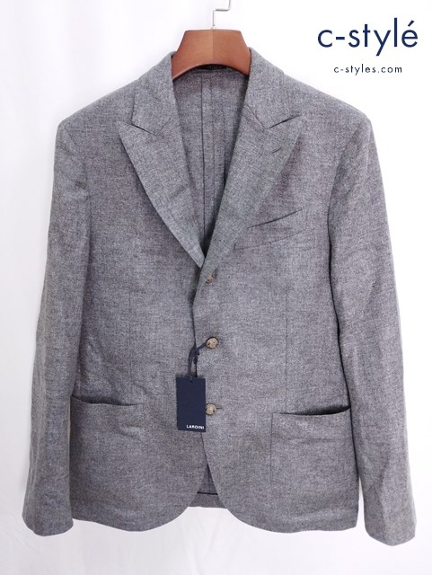 LARDINI ラルディーニ ウールテーラードジャケット 48 グレー M-682AGQ イタリア製