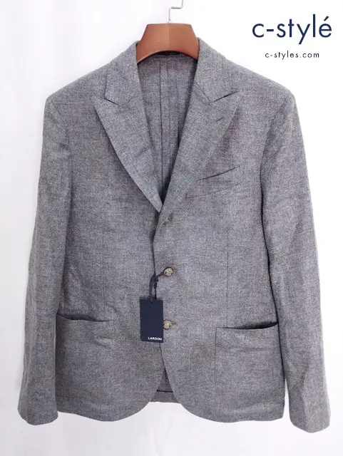 LARDINI ラルディーニ ウールテーラードジャケット 48 グレー M-682AGQ イタリア製