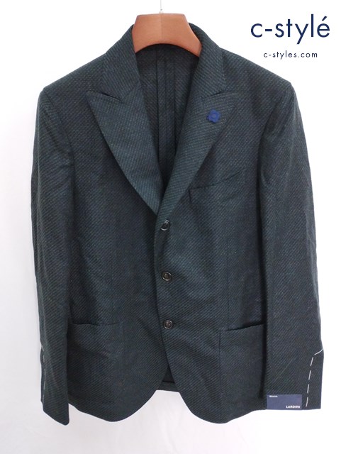 LARDINI ラルディーニ テーラードジャケット 48 グリーン M-682AQ イタリア製