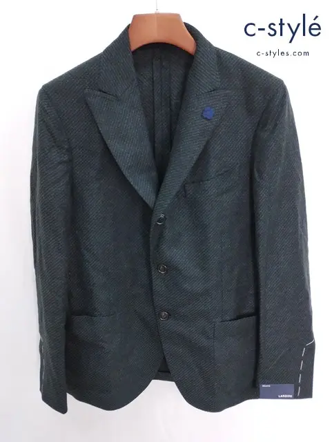 LARDINI ラルディーニ テーラードジャケット 48 グリーン M-682AQ イタリア製