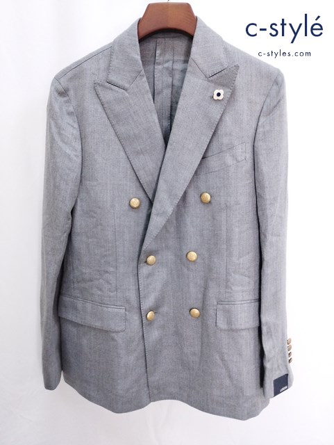 LARDINI ラルディーニ テーラードジャケット 48 グレー JW6002AEY イタリア製