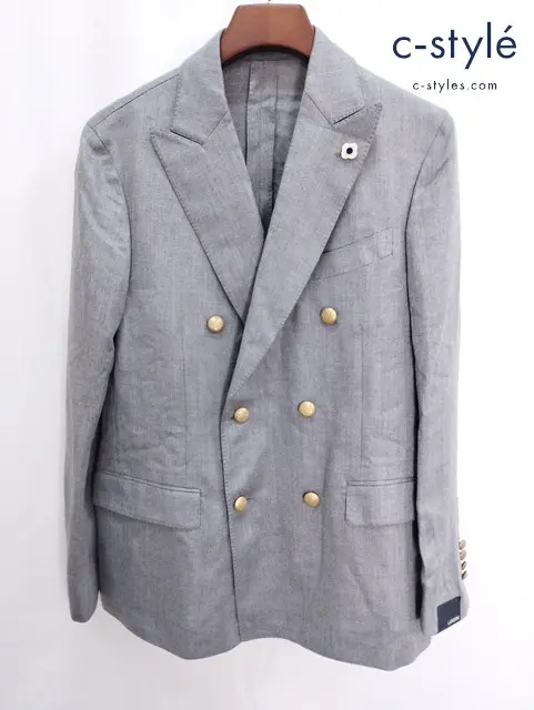 LARDINI ラルディーニ テーラードジャケット 48 グレー JW6002AEY イタリア製