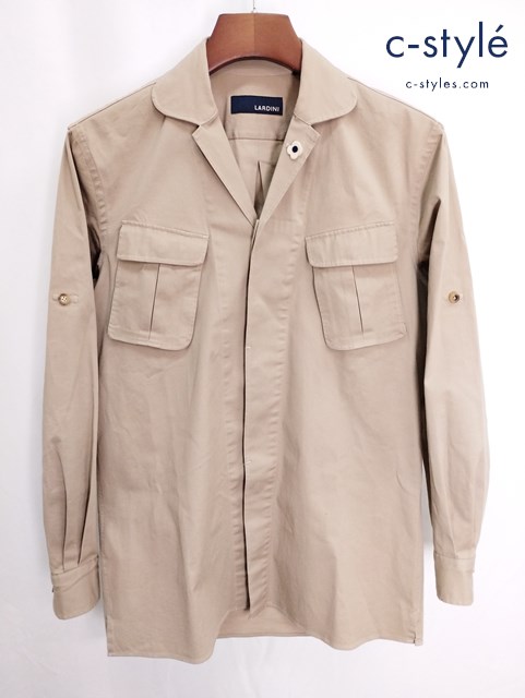 LARDINI ラルディーニ サファリジャケット XS ベージュ SH.1305 イタリア製
