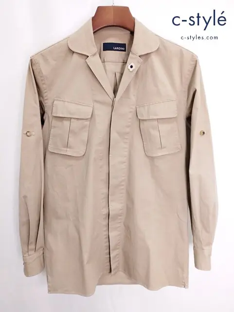 LARDINI ラルディーニ サファリジャケット XS ベージュ SH.1305 イタリア製