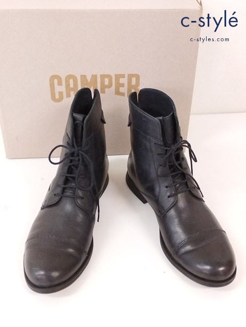 CAMPER カンペール レースアップショートブーツ 39 ブラック 46503-035 レディース