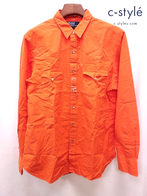 POLO RALPH LAUREN ポロラルフローレン 長袖シャツ L オレンジ RL WESTERN