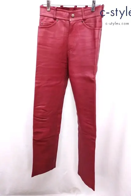 Harley-Davidson ハーレーダビッドソン レザーパンツ 28 レッド