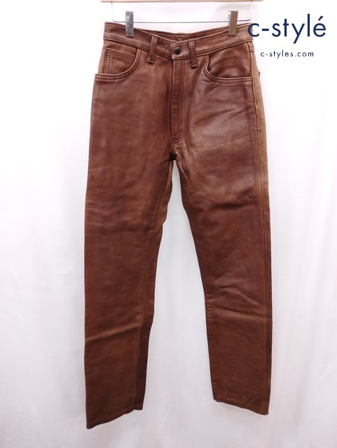 AERO LEATHER エアロレザー レザーパンツ 28 ブラウン系
