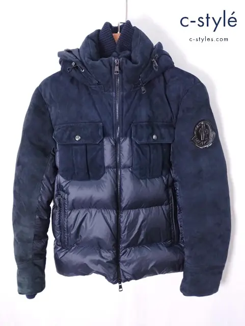 MONCLER モンクレール ダウンジャケット 1 ネイビー 羊毛 LAUTERAARHORN GIUBBOTTO