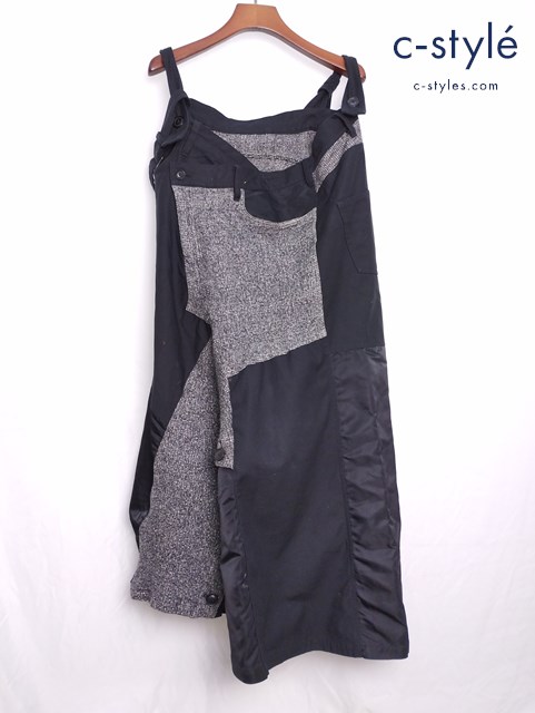 GROUND Y グランドワイ ショルダーワイドパンツ 3 ブラック系 GM-P01-832