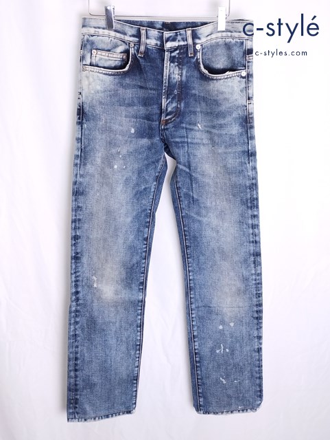 Dior ディオール デニムパンツ 29 インディゴ ボタンフライ ダメージ加工