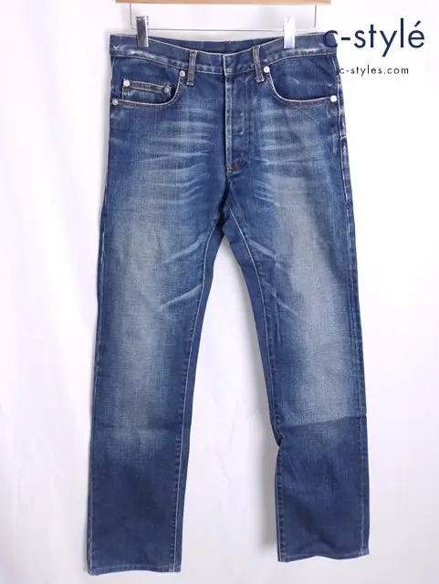 Dior ディオール デニムパンツ 28 インディゴ ボタンフライ ダメージ加工