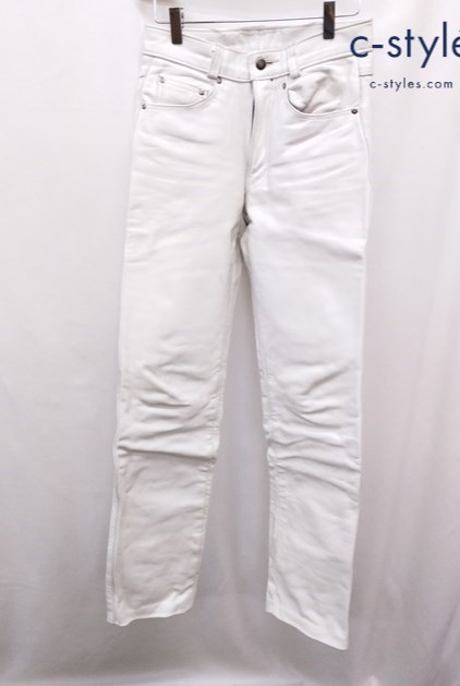 Schott ショット レザーパンツ 28 ホワイト
