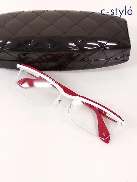 Less than human レスザンヒューマン 眼鏡 54□17-140 レッド×ホワイト INAZUMA メガネ