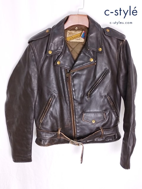 schott ショット ダブルライダース 38 ブラウン レザー Perfecto USA製