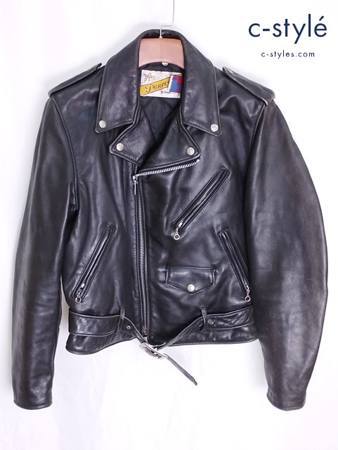 schott ショット ライダースジャケット 38 ブラック レザー Perfecto USA製