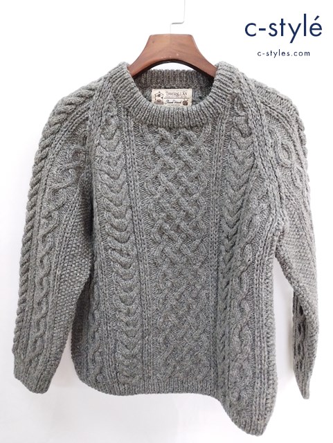 INVERALLAN インバーアラン アランニット グレー 毛100% イギリス製