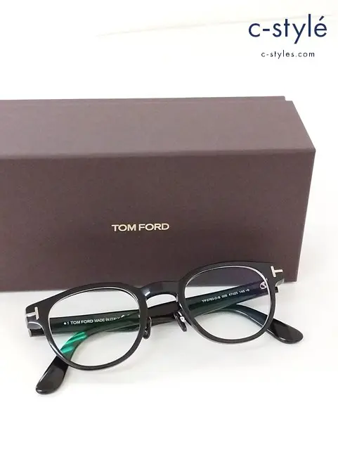 TOM FORD トムフォード 眼鏡 47□23 145*0 ブラック TF5783 D-B イタリア製