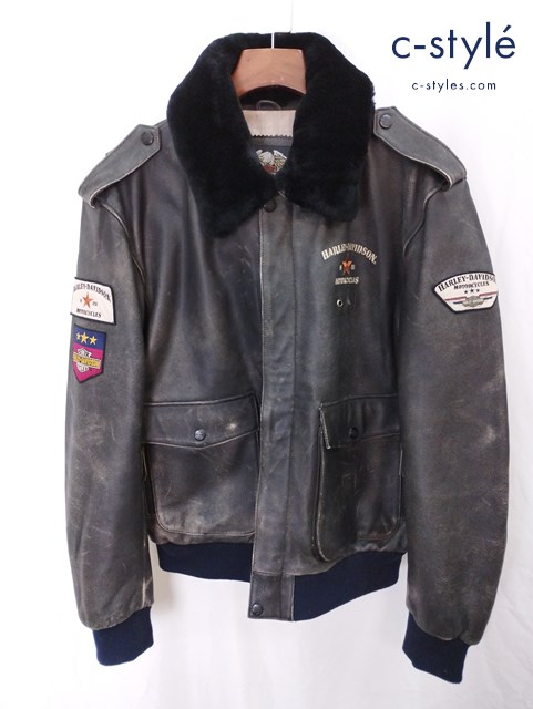HARLEY DAVIDSON ハーレーダビッドソン レザージャケット L ブラック HD-284
