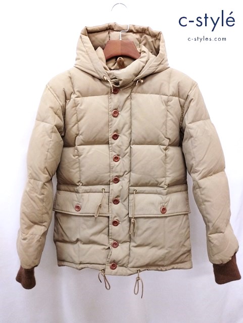 DUBBLEWORKS ダブルワークス ダウンジャケット S ベージュ W.H DOWN WAREHOUSE