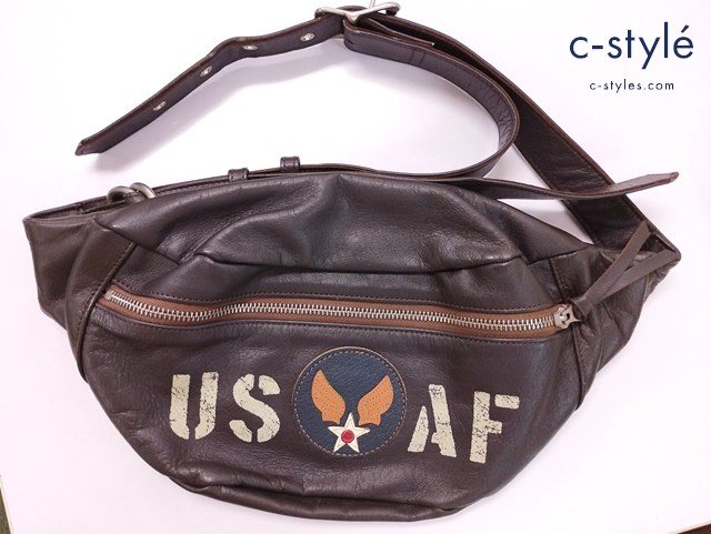 TOYS McCOY トイズマッコイ ウエストバッグ ボディバッグ ブラウン DUAL BLADE BAG U.S.A.F.