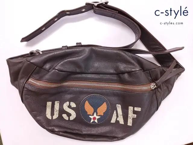 TOYS McCOY トイズマッコイ ウエストバッグ ボディバッグ ブラウン DUAL BLADE BAG U.S.A.F.