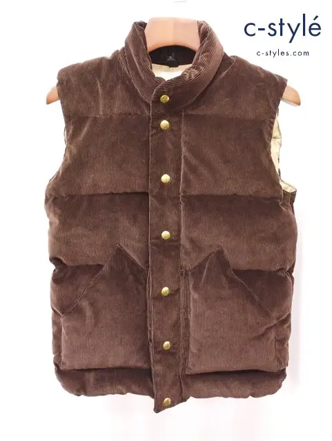 WAREHOUSE ウェアハウス コーデュロイダウンベスト S ブラウン