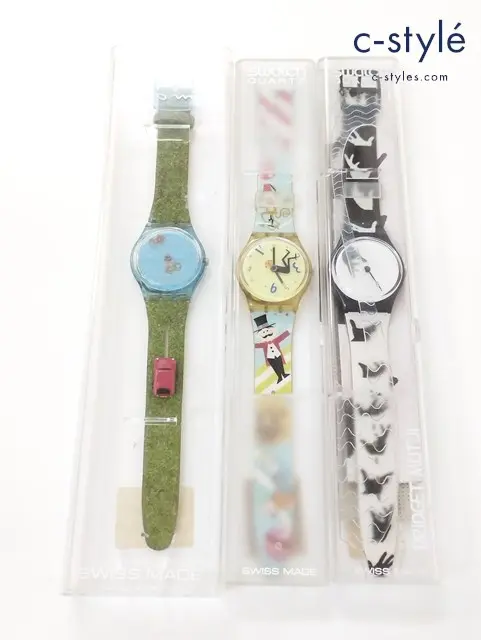 Swatch 腕時計 クォーツ IRIT BATSRY GENTLEMENS PICK NICK Gent Special GN197 WEIGHTLESS GK229 計3点