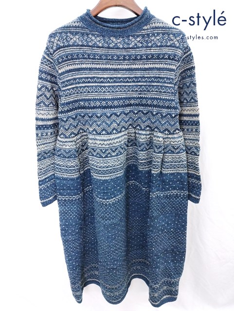 SDL45R エスディーエルフォーティーファイブアール コットンニットワンピース 71250224 総柄 レディース