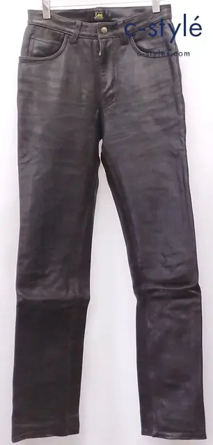 Lee リー レザーパンツ 28×34 ブラウン RIDERS