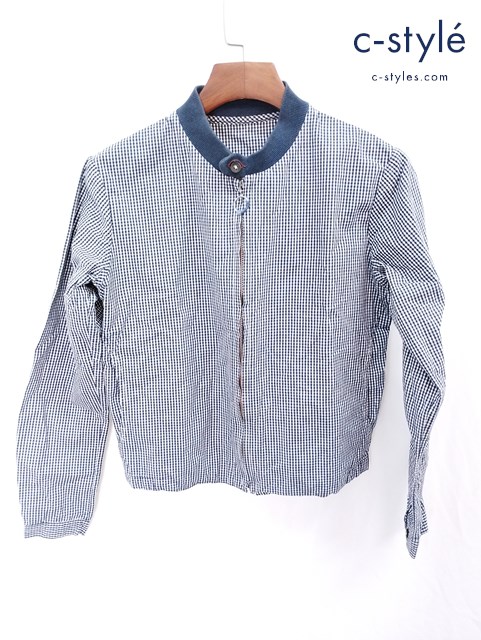 45rpm& フォーティーファイブアールアンド ブルゾン ジップアップ 3 ネイビー チェック柄 レディース