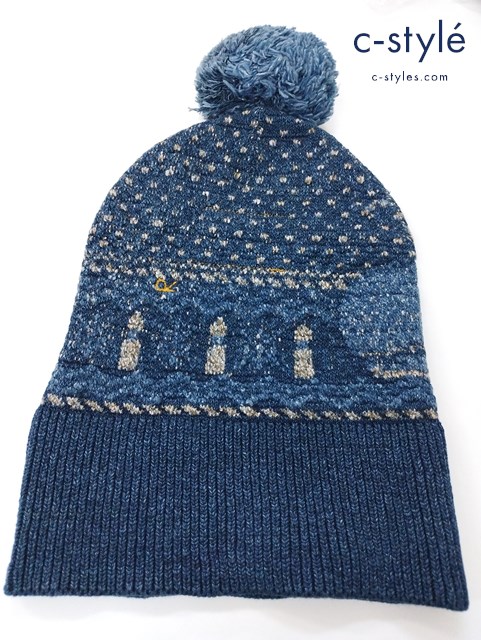 SDL45R エスディーエルフォーティーファイブアール ポコジャカードのニットキャップ ネイビー系 81290414