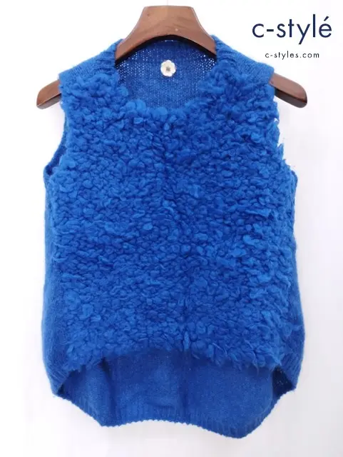 45R フォーティーファイブアール ニットベスト 2 ブルー系 もこもこ 7128063 レディース