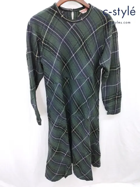 45RPM フォーティーファイブアールピーエム ニットワンピース M グリーン系 09-4644 日本製 レディース