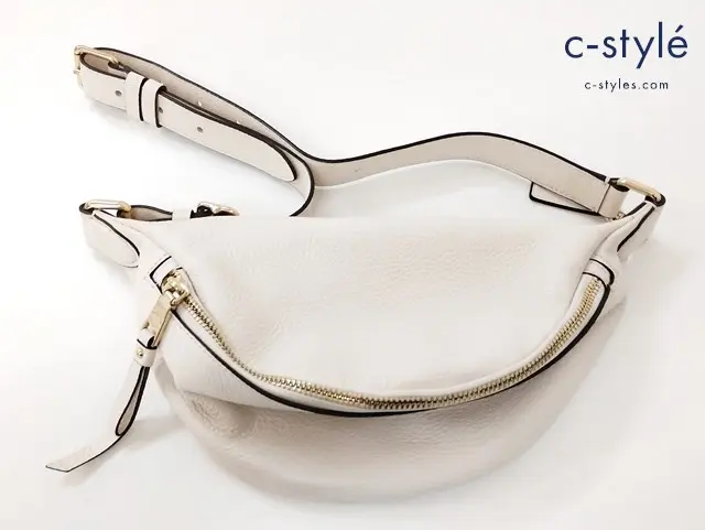 COACH コーチ ボディバッグ ウエストポーチ レザー ホワイト F48738 レディース