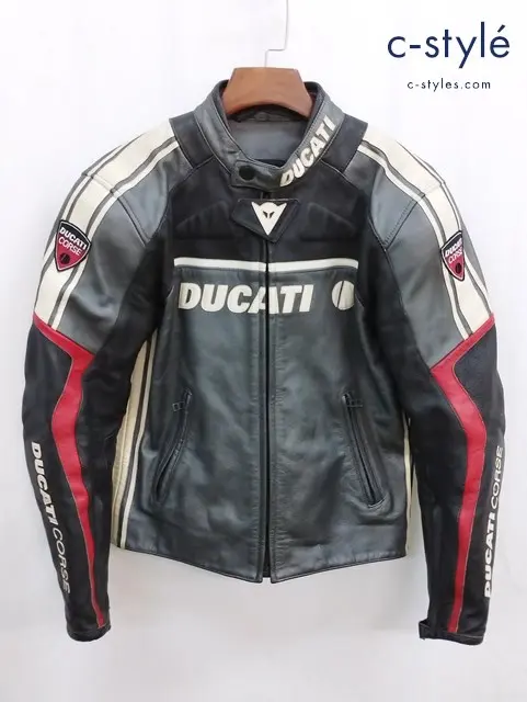 DUCATI by Dainese ドゥカティ バイ ダイネーゼ レザージャケット 46 モーターサイクル グレー