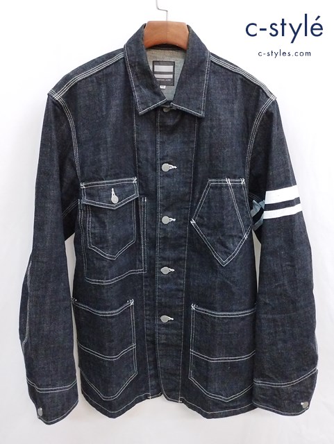 桃太郎ジーンズ デニムカバーオール 出陣 42 インディゴ G524091 日本製