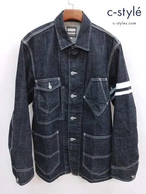 桃太郎ジーンズ デニムカバーオール 出陣 42 インディゴ G524091 日本製