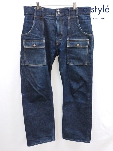 桃太郎ジーンズ 1305SP デニムブッシュパンツ 出陣 W36 インディゴ G320191 日本製